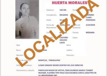 Localizan a joven reportada como desaparecida
