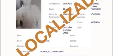 Localizan a joven reportada como desaparecida