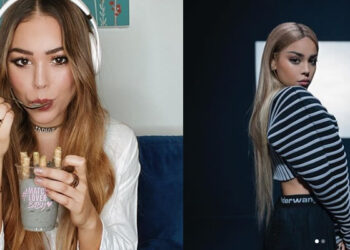 Danna Paola se transforma de castaña a rubia
