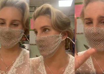 Arremeten contra Lana del Rey por cubrebocas de red