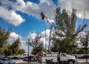 Instalan 3 mil lámparas led más en Matamoros, Tamaulipas