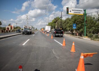 Modernizan Avenida Lauro Villar en Matamoros, Tamaulipas