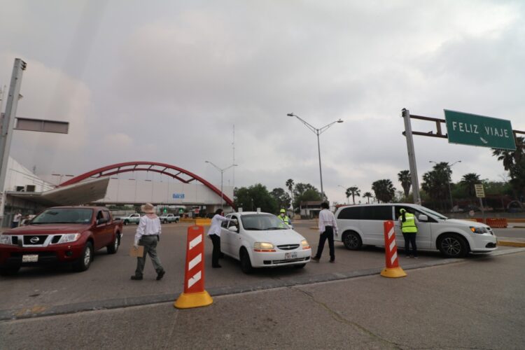 Cuidan salud de matamorenses con filtros sanitarios en cruces con Brownsville