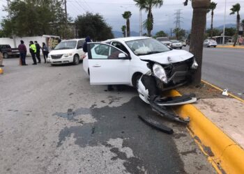 Automovilista herido al chocar en Av. Sulaimán de Cd. Victoria