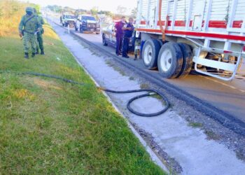 Aseguran combustible robado