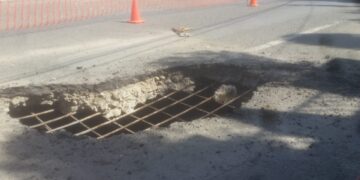 Por fin… cierran socavón