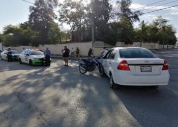 Motociclista herido en accidente