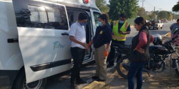 Se lesiona ciclista en choque