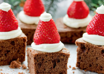 Para estas fechas de diciembre prepara y disfruta de unos brownies navideños