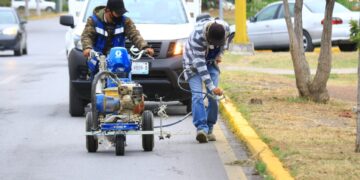 Mejoran imagen urbana del Bulevar Hombres Ilustres