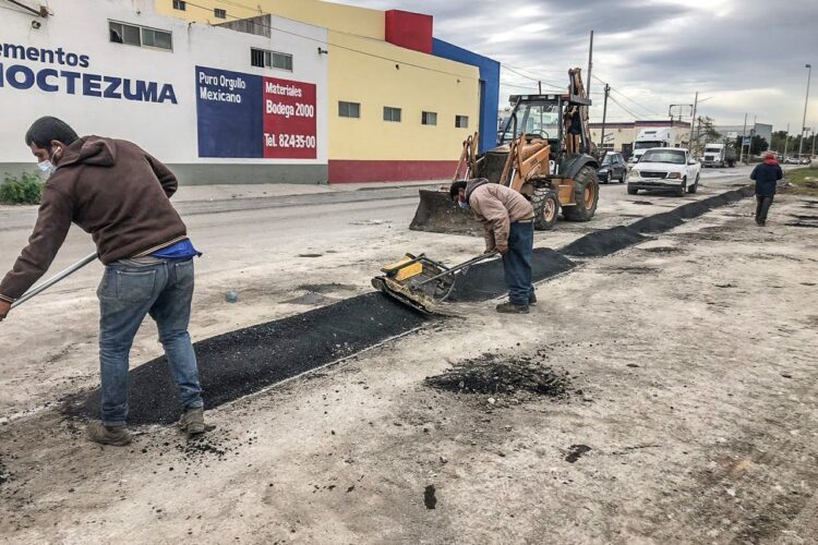 Rehabilita Ayuntamiento calles dañadas en Matamoros