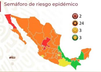 Emiten nuevo mapa epidemiológico; NL en riesgo de regresar a rojo