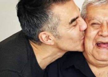 Adrián Uribe triste y de luto, su papá falleció