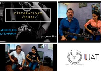 Profesor de la UAT imparte clases de guitarra en línea para personas con discapacidad visual