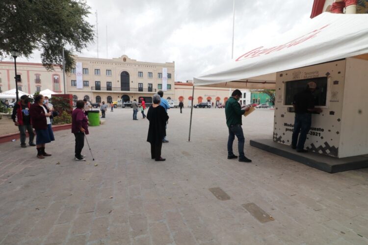 Abre Gobierno de Matamoros módulo para pago del predial en plaza principal