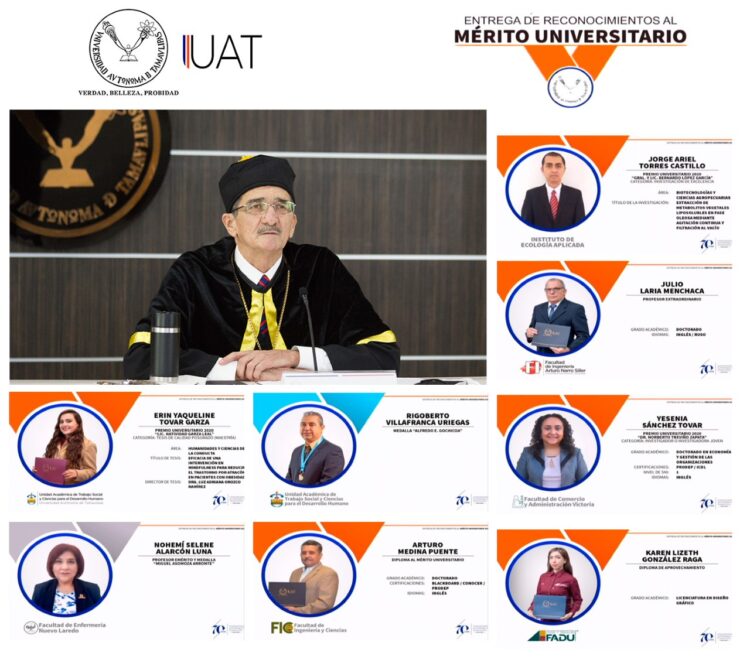 Entrega Rector reconocimientos al Mérito Universitario UAT 2020