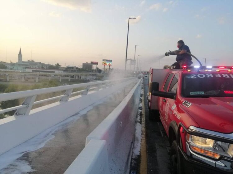 Desinfectan oficinas de  CAPUFE y Puentes 1 y 2