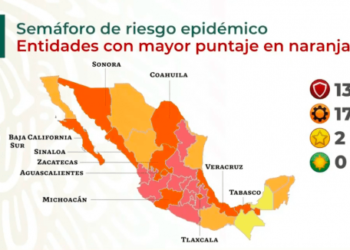 Ajustan Semáforo de Pandemia Covid; Tamaulipas Naranja