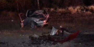 Muere chofer en choque frontal