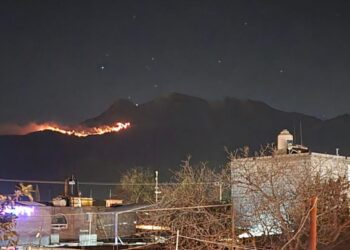 Brigadas combaten incendio en Parque Iztaccíhuatl-Popocatépetl