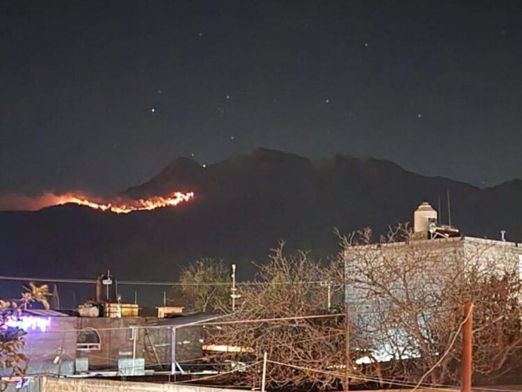 Brigadas combaten incendio en Parque Iztaccíhuatl-Popocatépetl