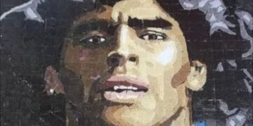 Con un mural recuerdan a Maradona a dos meses de su muerte
