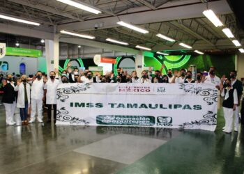 Participa IMSS Tamaulipas en brigada anti COVID en Baja California