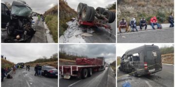 Un muero y 16 heridos al chocar trailer y camioneta en ruta Victoria-Monterrey