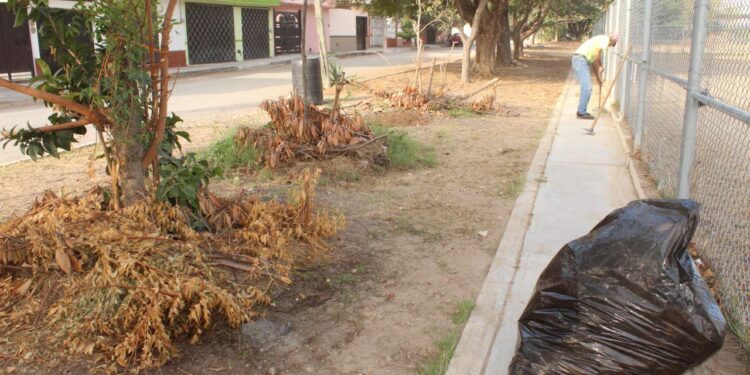 Acelera Municipio de Victoria limpieza en unidades deportivas