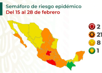 Semáforo COVID: febrero cierra con solo dos estados en rojo