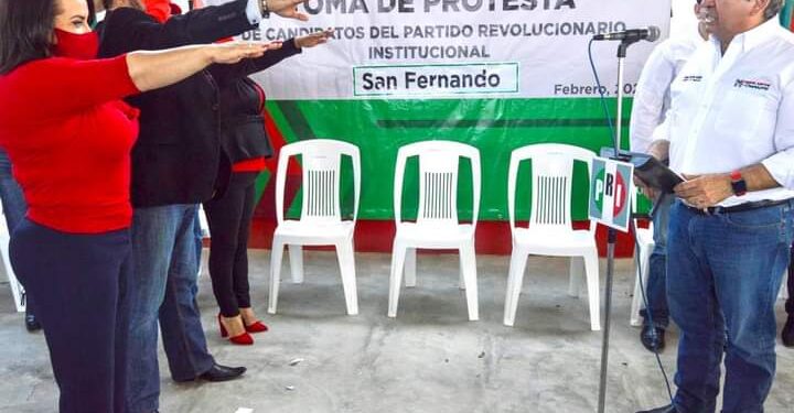 Toman protesta candidatos del PRI de zona ribereña y valle de San Fernando