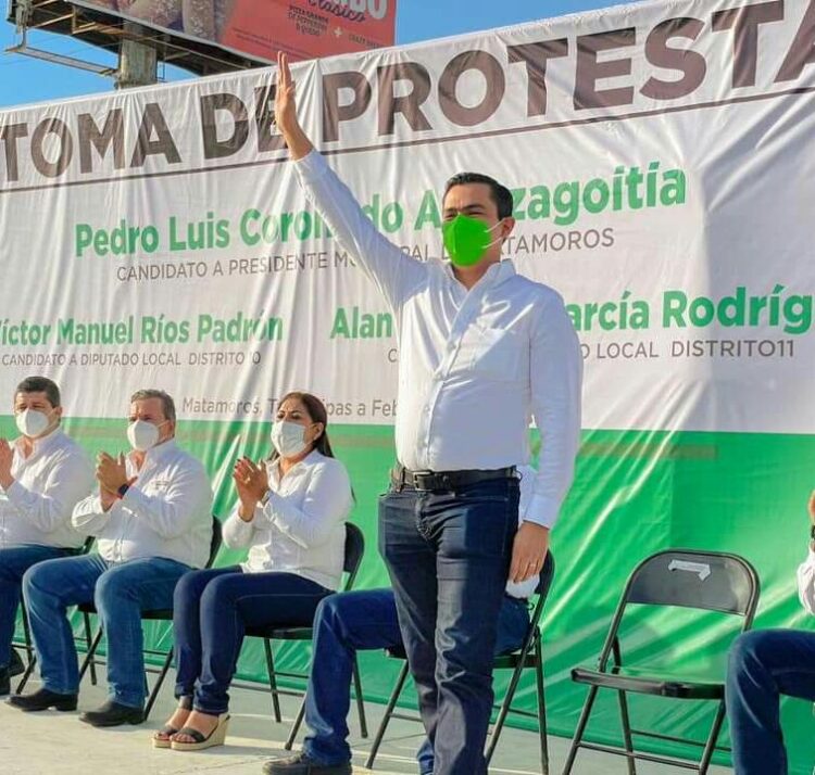 Nicolás Camorlinga rinde protesta como candidato a Diputado en Matamoros
