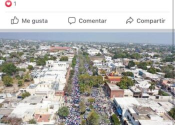 Difunden en hashtag #YoConMiGobernador tomas aéreas de marcha Cabecista