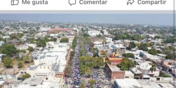 Difunden en hashtag #YoConMiGobernador tomas aéreas de marcha Cabecista