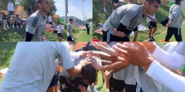 Tigres celebra el cumpleaños de Nahuel Guzmán con el tradicional pasillo