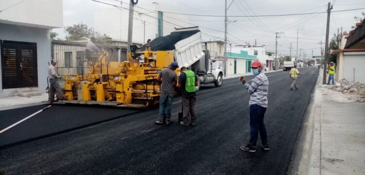 Avance del 98 % pavimentación de calle Fidencio Trejo en Matamoros