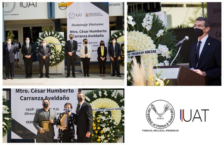 Rinde UAT homenaje póstumo al Maestro César Carranza Aveldaño