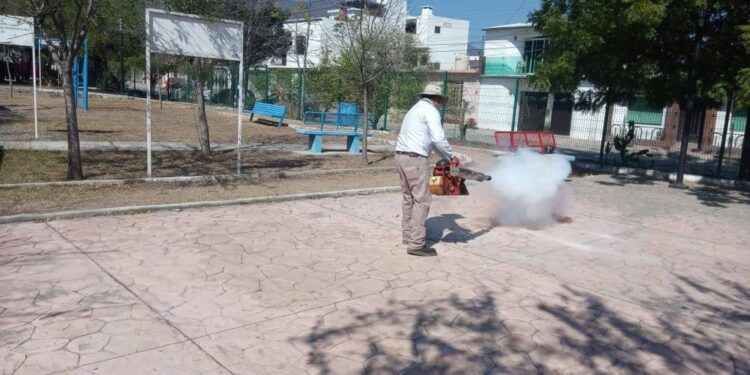 Prosigue plan de fumigación en espacios públicos deportivos