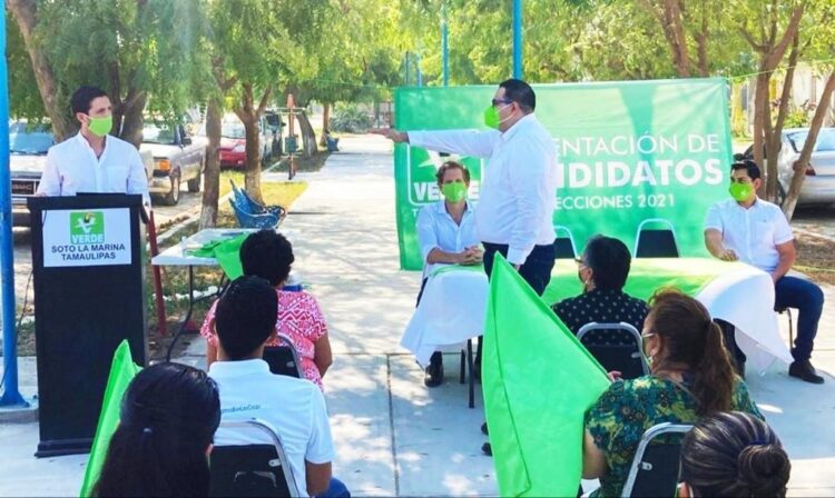 Rinde protesta Toño Hinojosa candidato del PVEM a alcalde en Soto La Marina