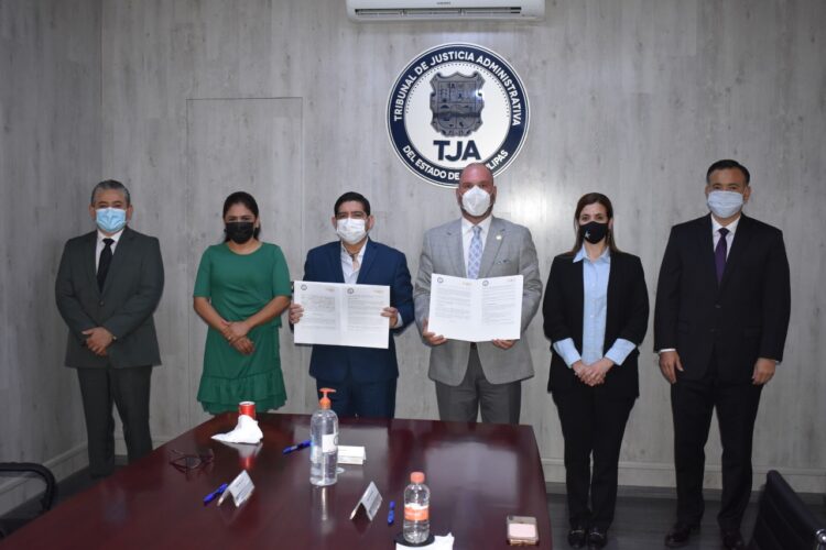 Firman convenio de colaboración, el Tribunal de Justicia Administrativa y el ITAIT.