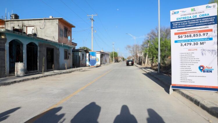 Entrega Sanmiguel pavimentación  en colonia Independencia Nacional