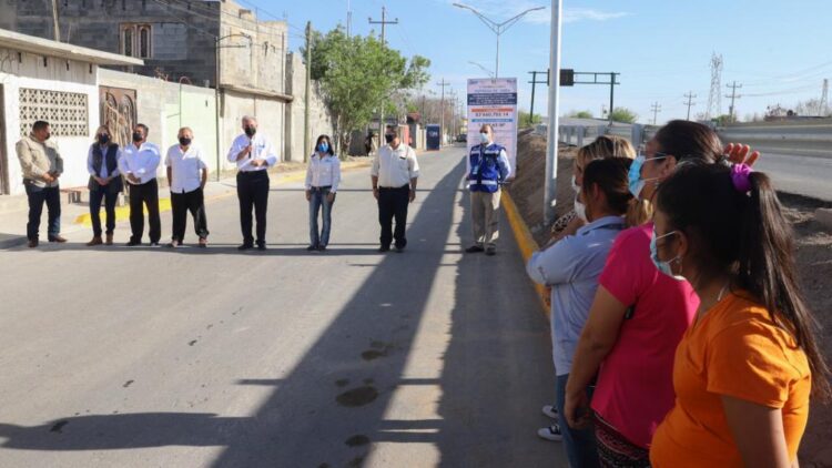 Entregan en Nuevo Laredo pavimentaciones en Col Nueva Era y acceso a APTIV