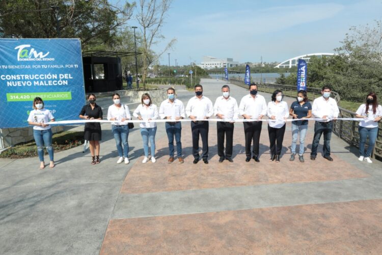 Inauguran Malecón en paseo Laguna del Carpintero en Tampico