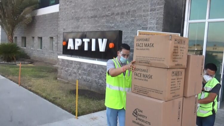 Aptiv dona equipos de protección personal a hospitales de Tamaulipas