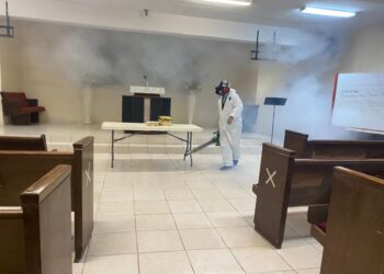 Reanuda Gobierno de Matamoros desinfección en iglesias y templos por pandemia COVID-19