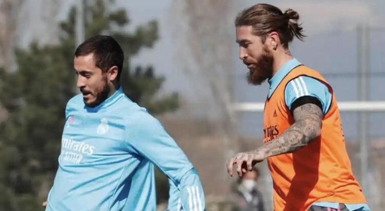 Sergio Ramos y Eden Hazard vuelven a entrenar con el grupo