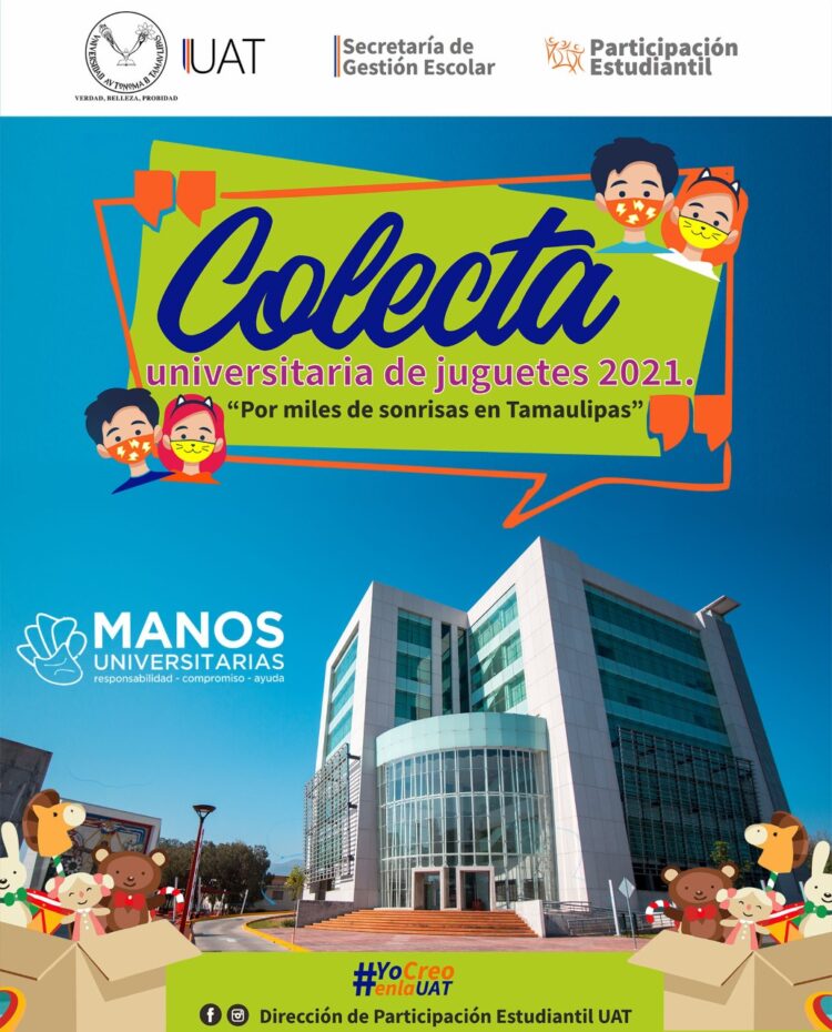 Invita UAT a colecta universitaria de juguetes 2021 