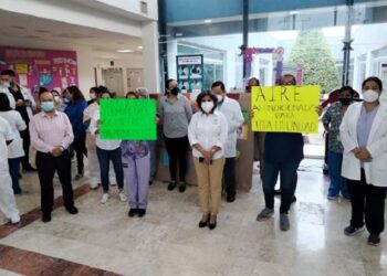 Protestan en ISSSTE-Tampico por falta de equipo y aire acondicionado