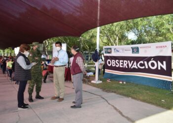 Atestigua Alcalde vacunación del personal del sector educativo de Matamoros