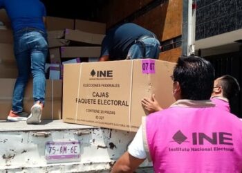 Llega material electoral no custodiado al 7 consejo distrital del INE
